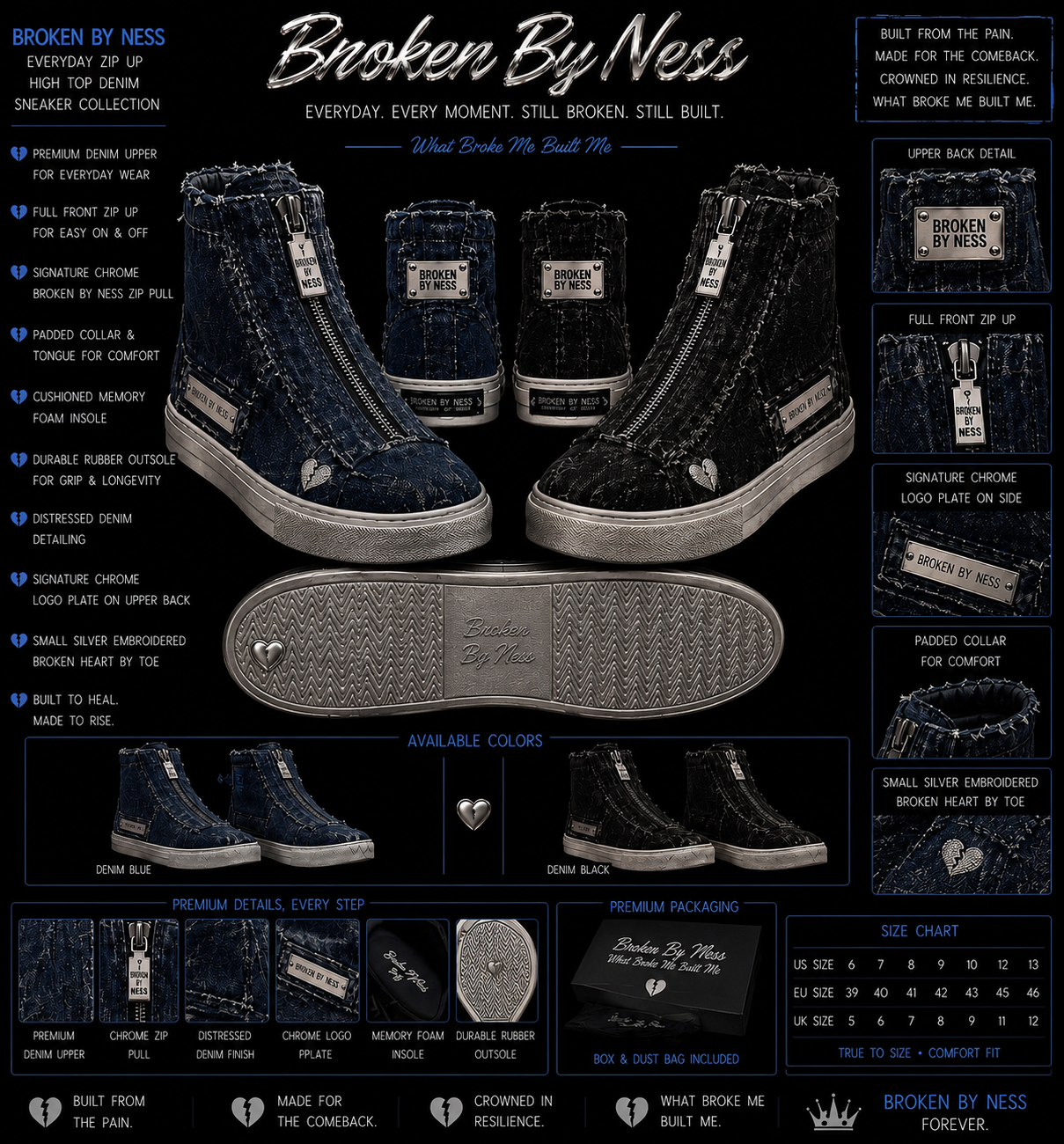Broken By Ness Heartbreak High-Top Sneakers