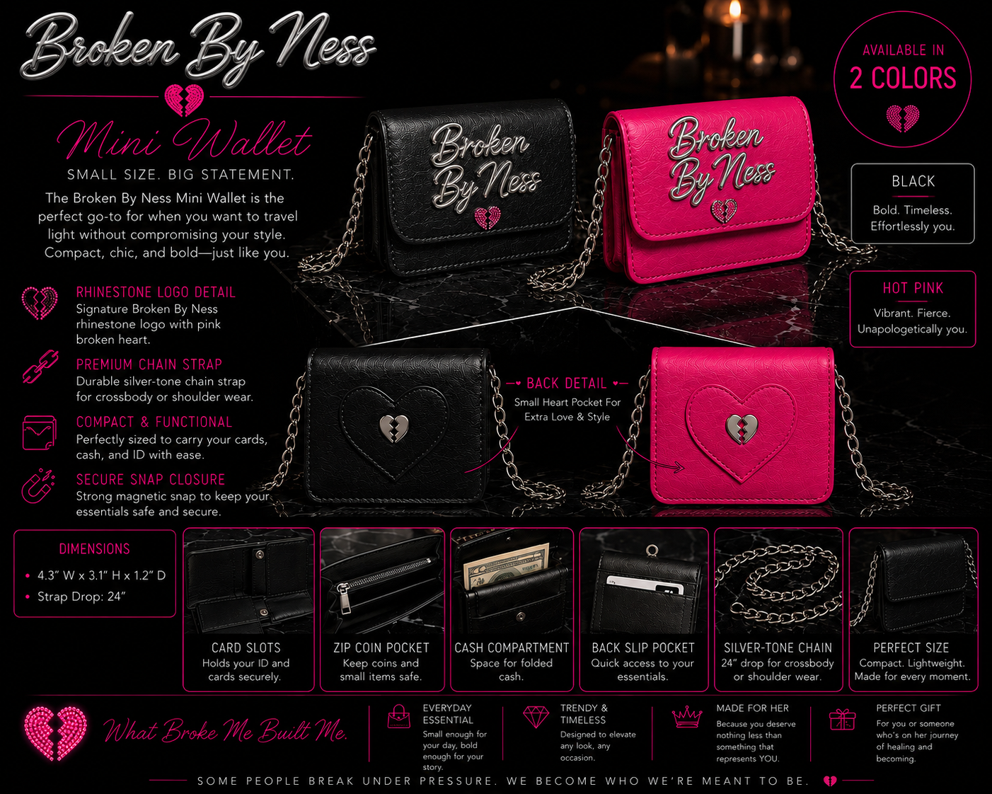 Broken By Ness Signature Heartbreaker Wallet Purse