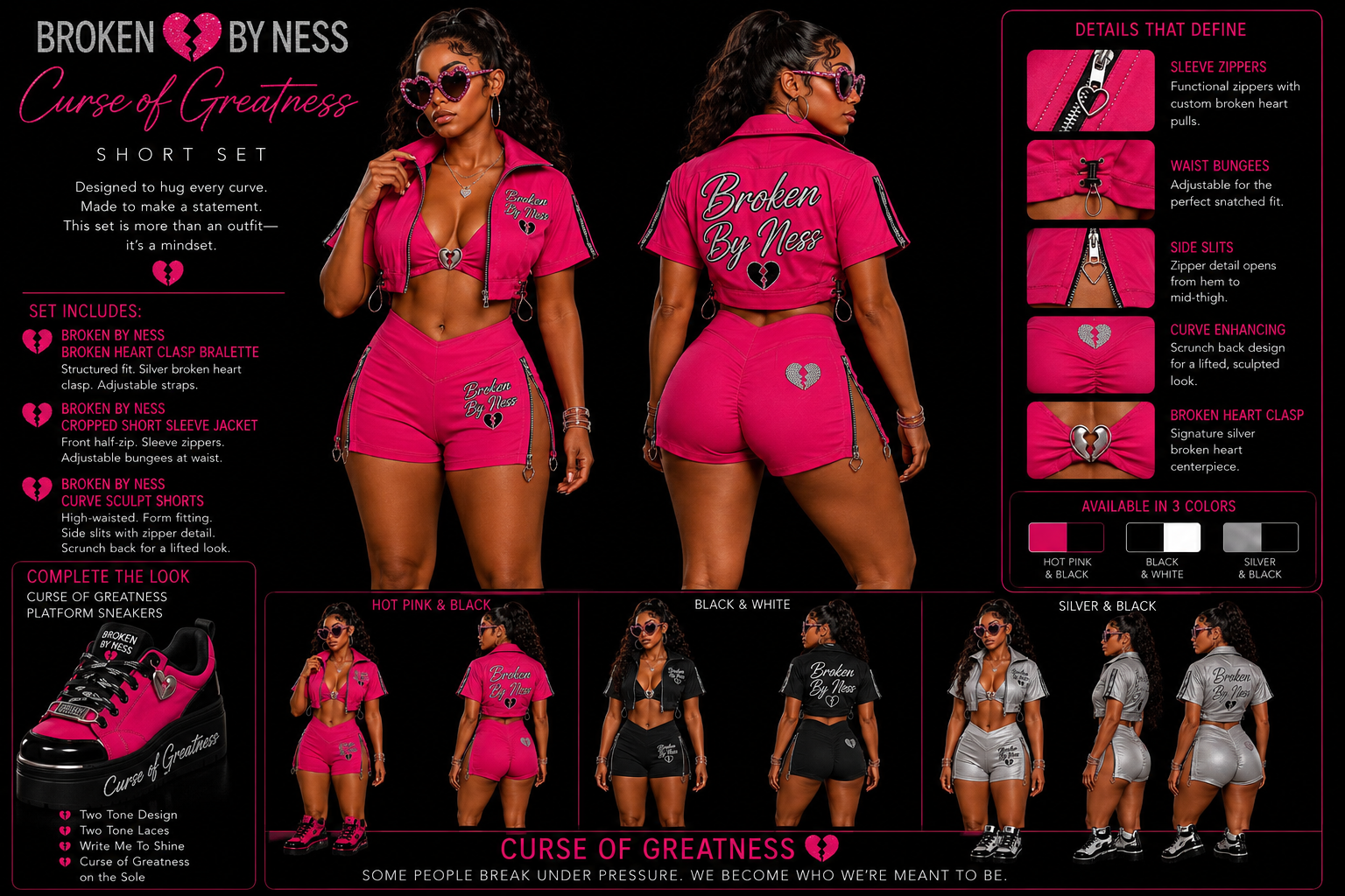 Broken By Ness “Curse of Greatness” Heartbreaker Short Set